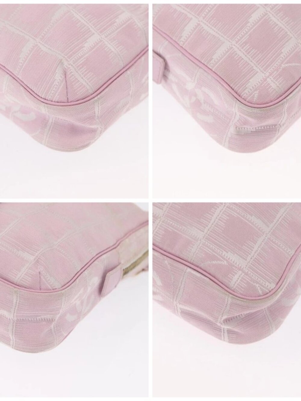 CHANEL New Travel Line Shoulder Bag Nylon Pink Gold CC Auth 163276 - Picture 15 of 15